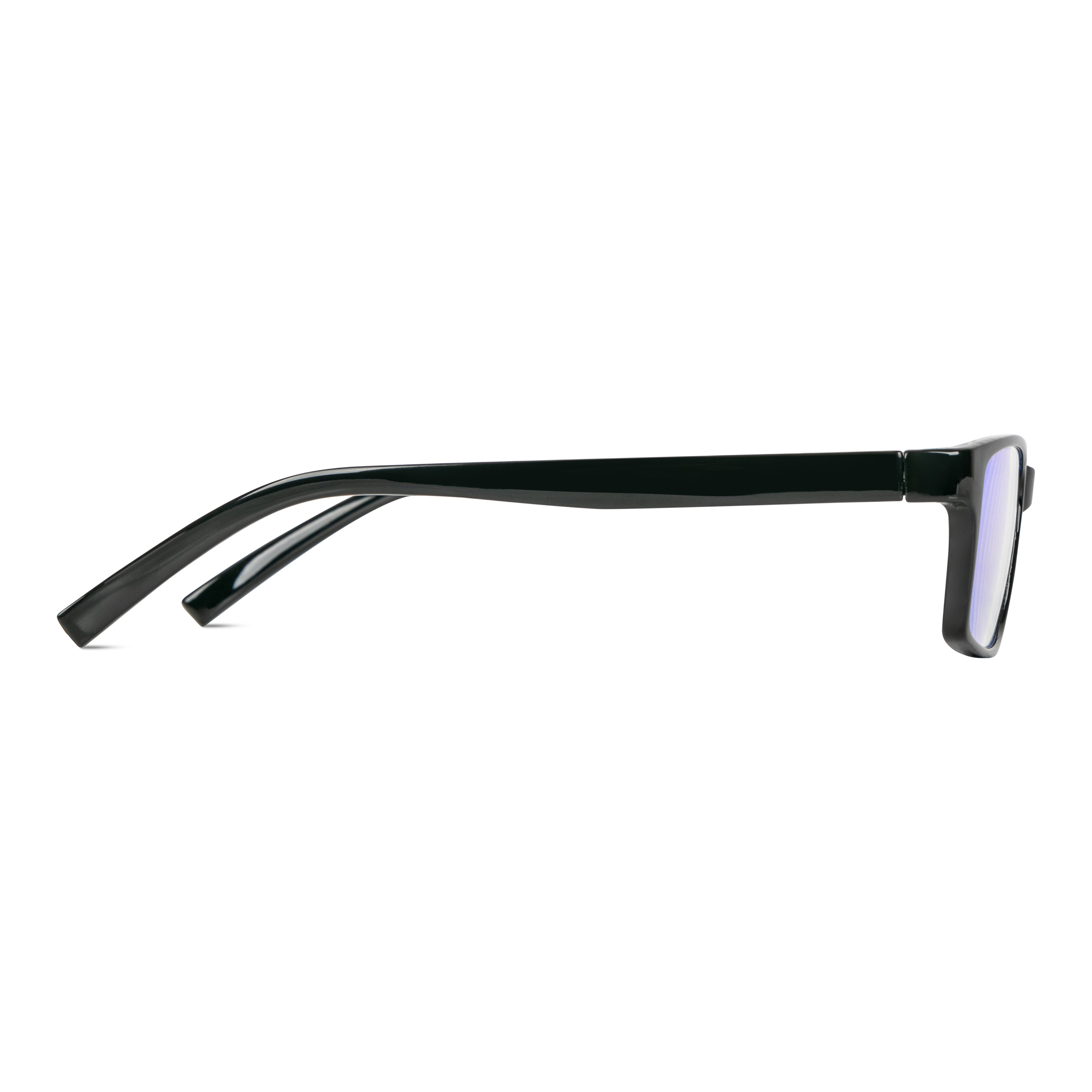 EyeInsist Serene Blue Light Filter Reading Glasses - Shine Black