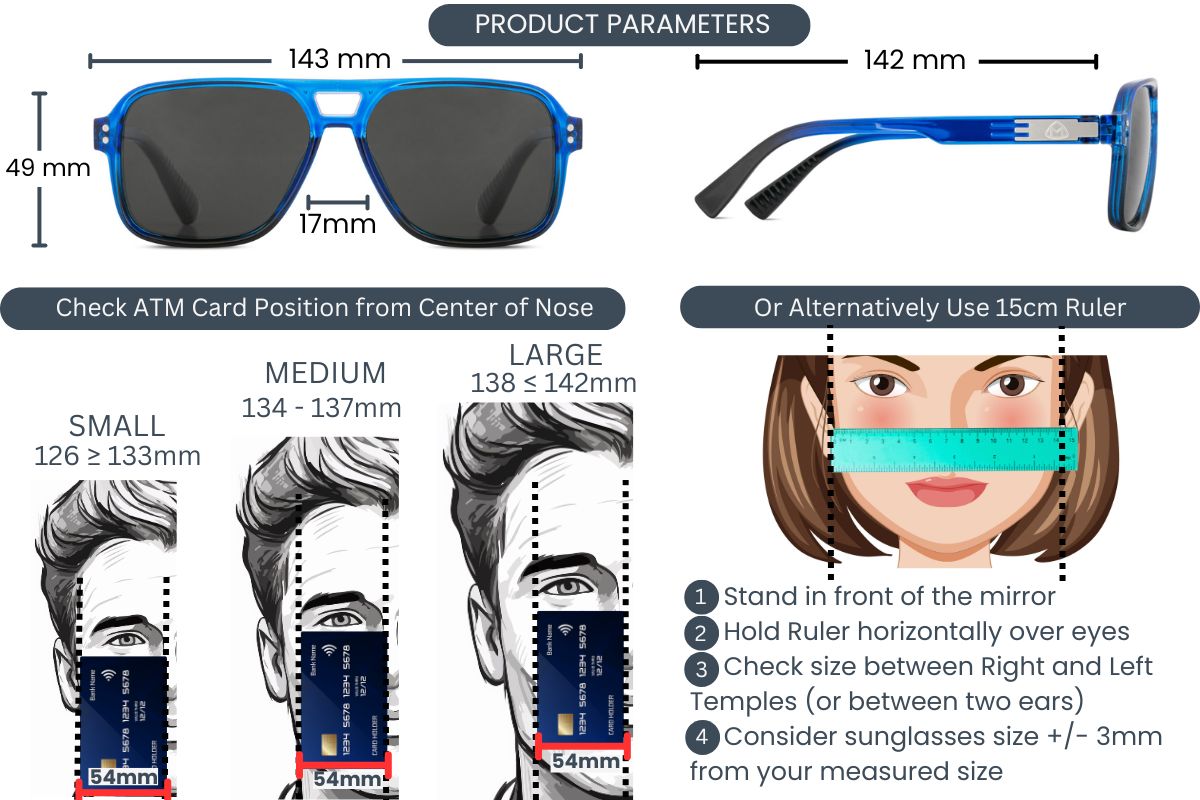EyeInsist StreetPro Polarized Navigator Blue Black Gradient