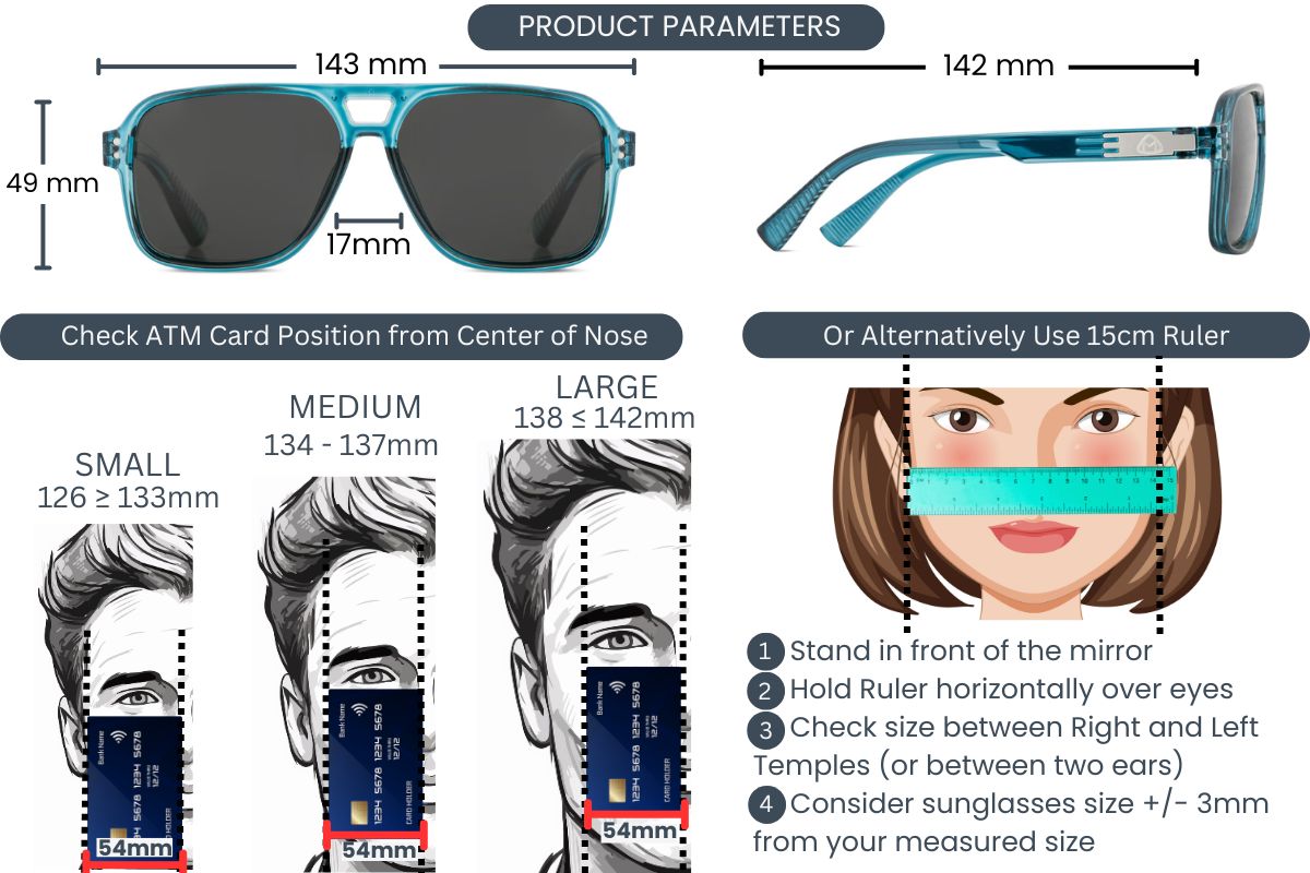 EyeInsist StreetPro Polarized Navigator Teal Blue