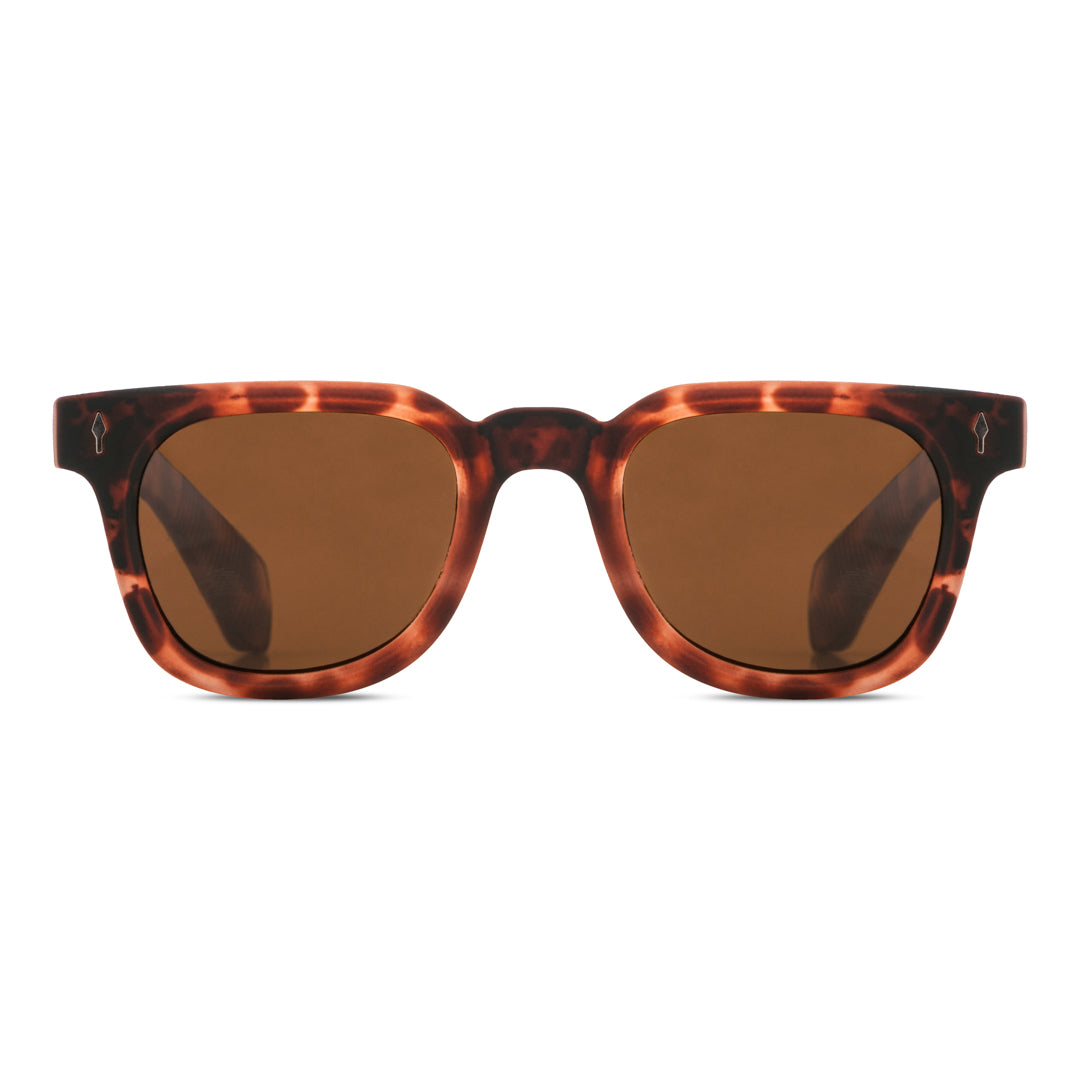 EyeInsist Urbanix Polarized Softened Hexagon Brown Leopard