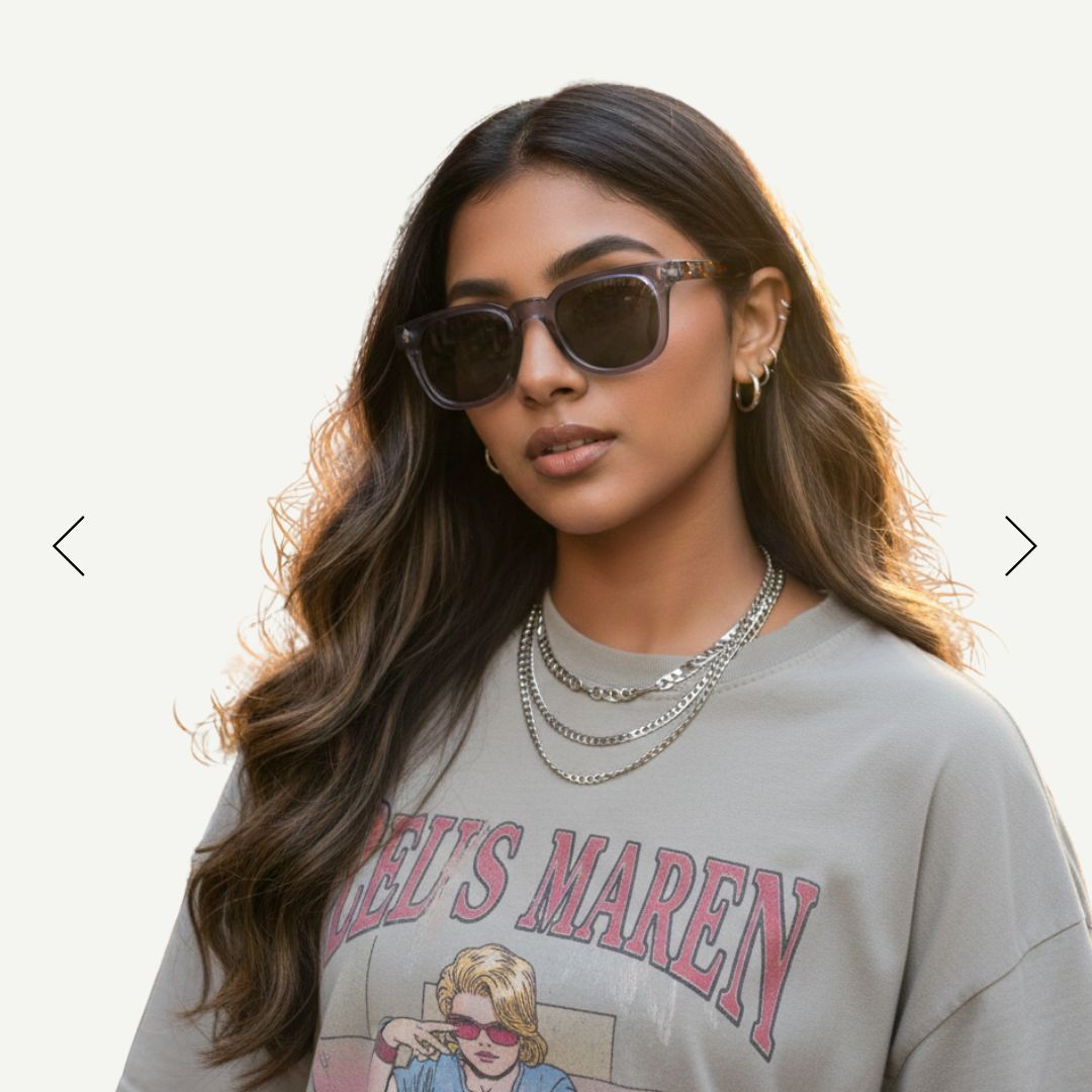 EyeInsist Urbanix Polarized Softened Hexagon Grey Leopard