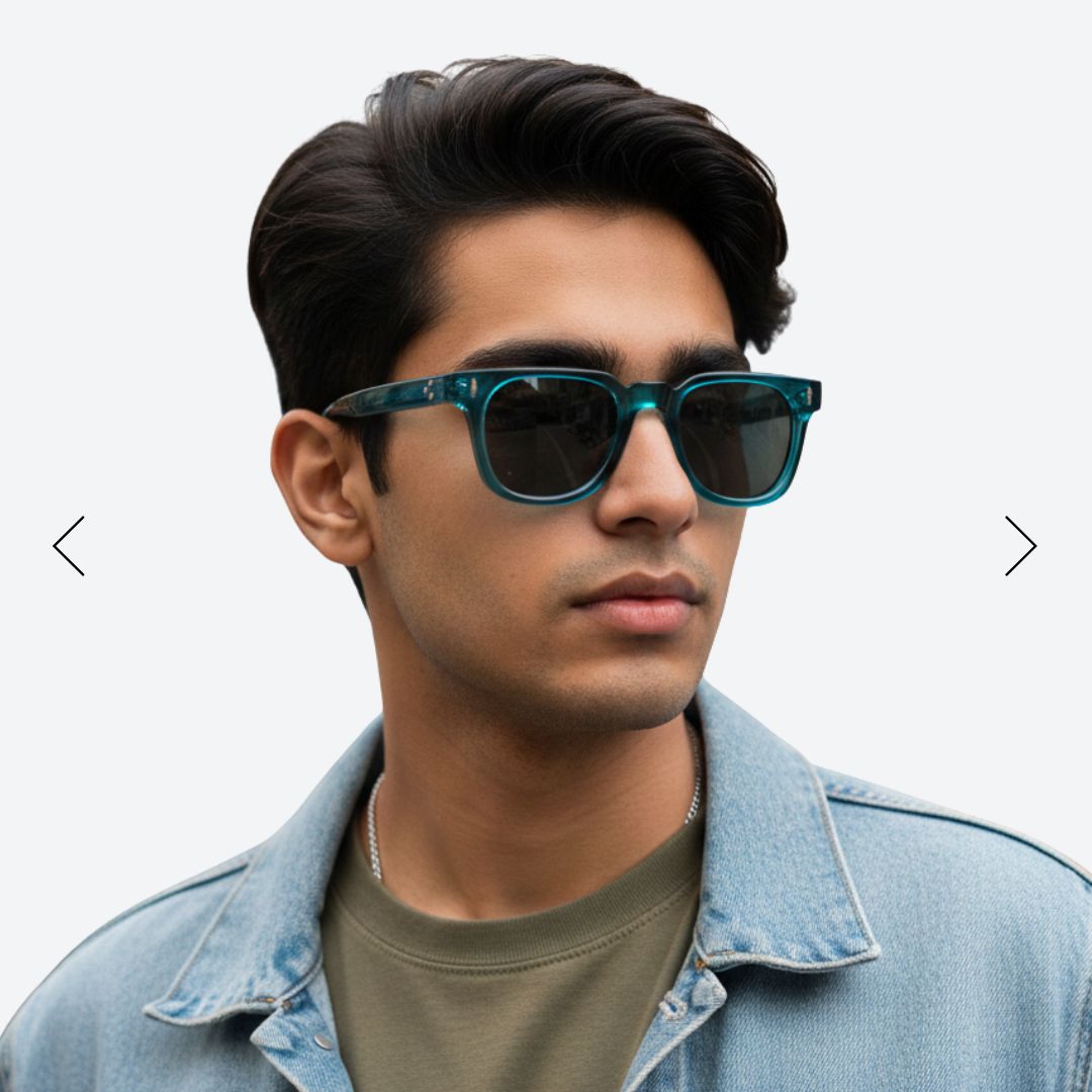 EyeInsist Urbanix Polarized Softened Hexagon Teal Blue