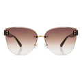 EyeInsist XX Siren Rimless Butterfly Gold Brown Gradient