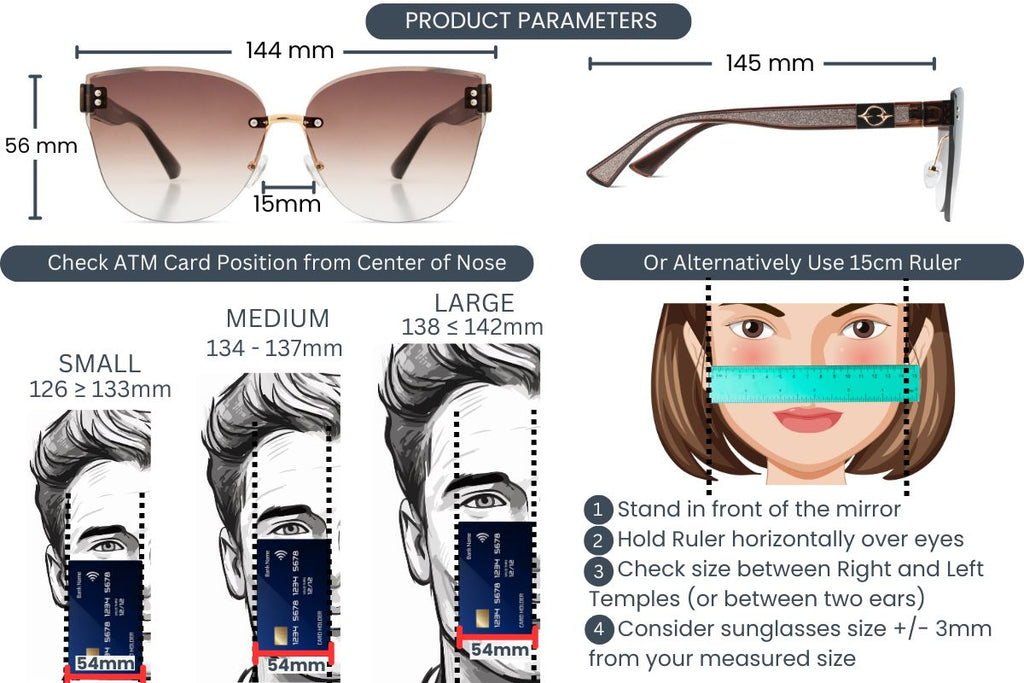 EyeInsist XX Siren Rimless Butterfly Gold Brown Gradient