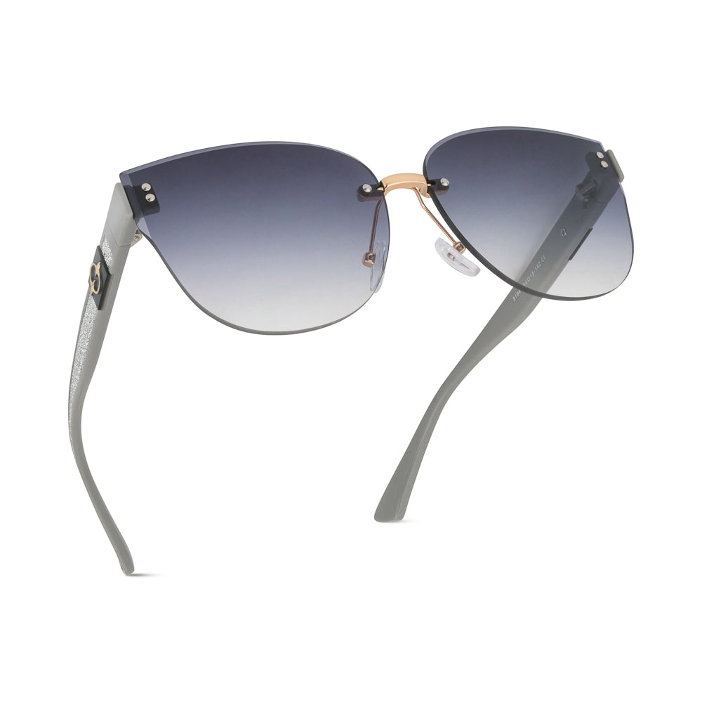 EyeInsist XX Siren Rimless Butterfly Gold Grey Gradient