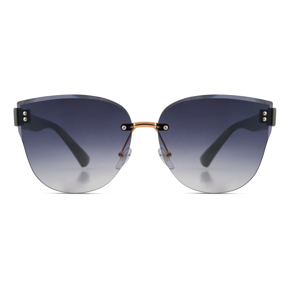 EyeInsist XX Siren Rimless Butterfly Gold Grey Gradient