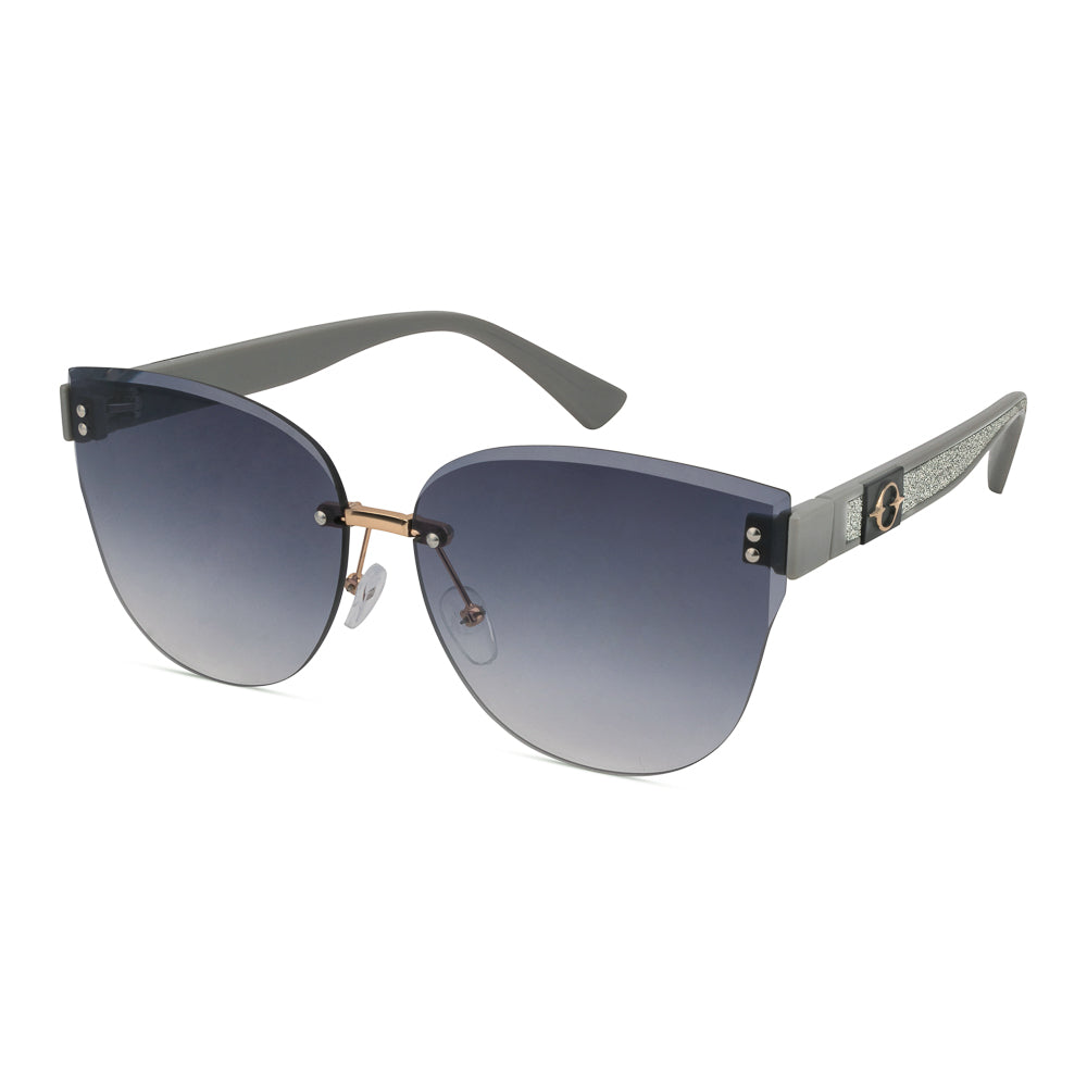 EyeInsist XX Siren Rimless Butterfly Gold Grey Gradient