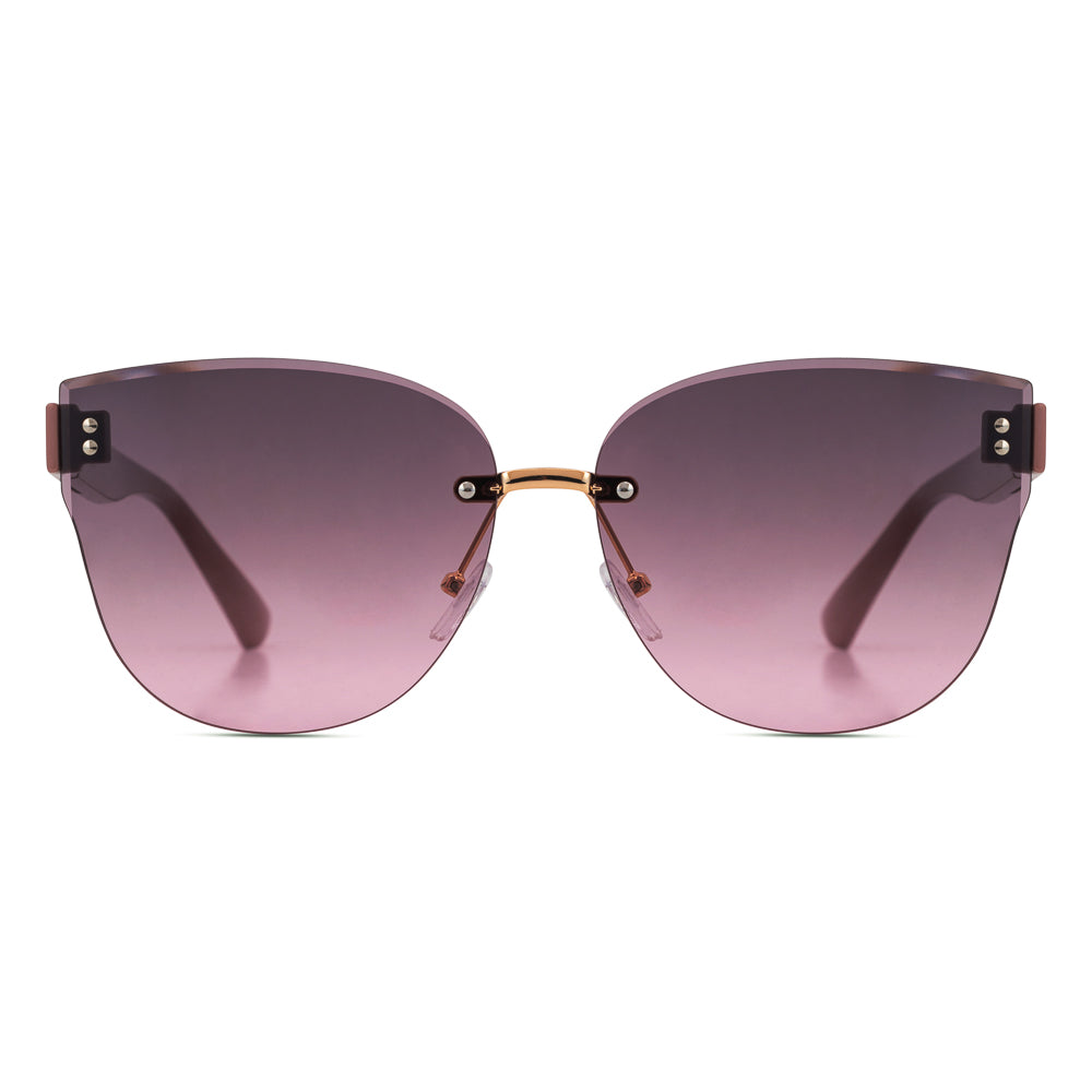 EyeInsist XX Siren Rimless Butterfly Gold Purple Gradient