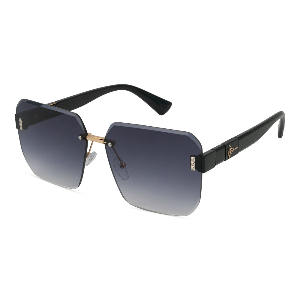 EyeInsist Empress Rimless Oversized Square Gold Black Gradient