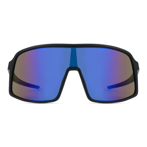 EyeInsist AeroGuard Oversized Wrap Around Blue Mirror