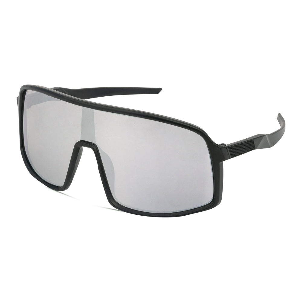 EyeInsist AeroGuard Oversized Wrap Around Silver Mirror