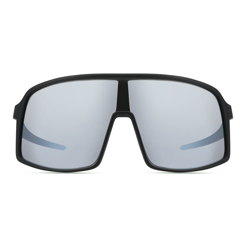 EyeInsist AeroGuard Oversized Wrap Around Silver Mirror