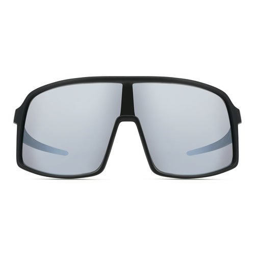 EyeInsist AeroGuard Oversized Wrap Around Silver Mirror